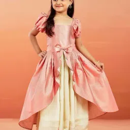 VASTRAMAY Girls Pink Gown-image-58