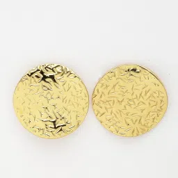 NVR Gold Plated Circular Shape Stud Earrings image 5