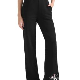 Calvin Klein Jeans Black Printed Flared Fit Trousers-picture-19