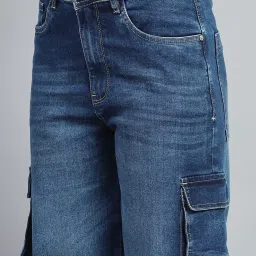 Monte Carlo Blue Cotton Blend Solid Jeans image 5