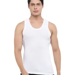 Dollar Bigboss White Cotton Regular Fit Derby Vests (Pack Of 3) image 2