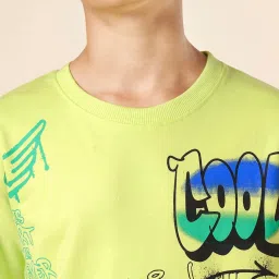 Coolsters by Pantaloons Boys Sunny Lime Cotton Printed Full Sleeves Sweatshirts & Hoodies image 5