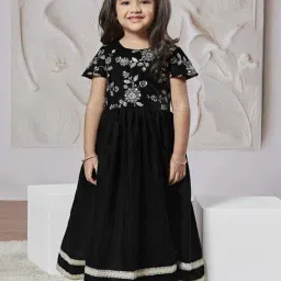 VASTRAMAY Girls Black Gown-picture-20
