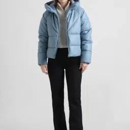 Only Blue Straight Fit Puffer Jacket image 5