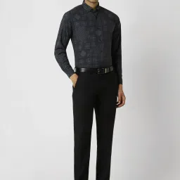 Van Heusen Grey Slim Fit Printed Shirt image 5