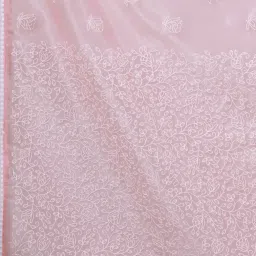 Saree Mall Pink Embroidered Sarees With Unstitched Blouse image 5