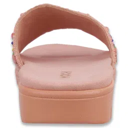 Mochi Women's Peach Ethnic Sandals image 5