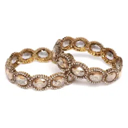 Panash Gold American Diamond-Studded Set of 2 Bangles image 3