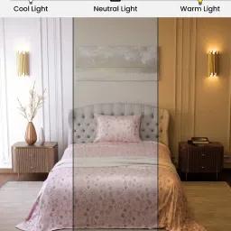 Stoa Paris Elegance Peach Polyester 300 TC Sateen Super King Size Bed Sheet With 2 Pillow Covers image 5