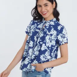 Zink London Blue Printed Top image 3