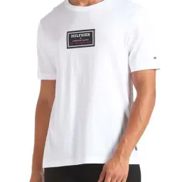 Tommy Hilfiger White Cotton Regular Fit Graphic T-Shirt-image-88