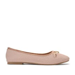 Forever Glam by Pantaloons Women's Nude Ballerina Shoes-image-4