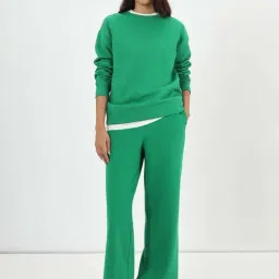 Femmella Green Cotton Relaxed Fit Sweatshirt-picture-27