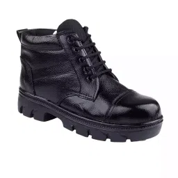 Woakers Steel Toe Safety Shoes High Ankle PVC Sole Black Real Grain Leather Size UK 9, SAFTEY-006-picture-35