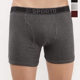 Sporto by Macho Pack Of 4 Outer Elasticated Short Trunks - Sprto_M1030-A1-B1-G1-M1-S-picture-43
