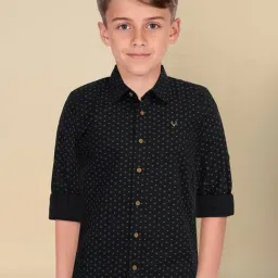 Allen Solly Boys Black Cotton Polyblend Printed Shirt-picture-18