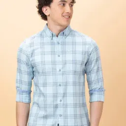 Being Human Blue Slim Fit Checks Shirt-picture-41