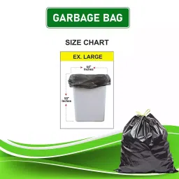 POWERWASH 5 Kg Black 36x45 inch 120 Micron Garbage Bag (Approx 21 Pcs) image 2
