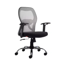 CELLBELL C100 Lite Mesh Grey Mid Back Metal Base Revolving Office Chair-picture-17
