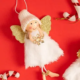 The Zappy Box 2-Pcs White Decorative Fairy Dolls Hangings Festive Decor image 3