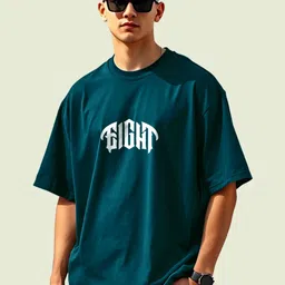 AUSK Typography Printed Round Neck Cotton Oversized T-shirt image 5