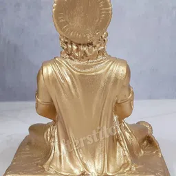 Afterstitch Golden lord Hanuman ji Murti idol statue God Showpiece image 3