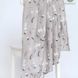 Cocoon Care Unisex Bamboo Muslin Swaddle Grey-image-36