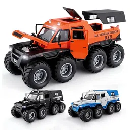 Magicwand 1:24 Scale Die-Cast Avtoros Shaman 8x8 ATV with Openable Doors,Music,Lights & Pull Back Action Pack of 1 Colors as Per Stock-picture-21