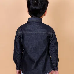 Superminis Full Sleeves Solid Shirt - Grey image 3