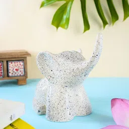 WEAVING HOMES White & Blue Printed Ele Ceramic Figurine Piggy Bank-image-36