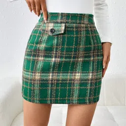 StyleCast Checked Straight Mini Skirt-picture-45