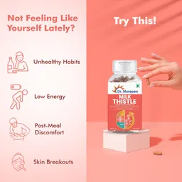 DR. MOREPEN Milk Thistle for Liver Detox, Protection & Enhancement, Silymarin Milk Thistle Capsules, Liver Support Supplement - 60 Veg Capsules Pack of 2 image 4