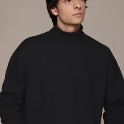 The Roadster Lifestyle Co. Textured Turtle Neck Pullover-image-77