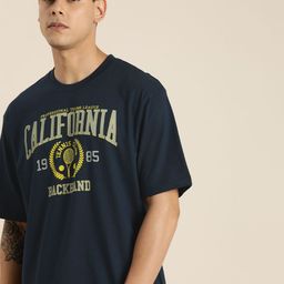 DILLINGER Men Navy Blue Typography Printed Cotton T-shirt-picture-27