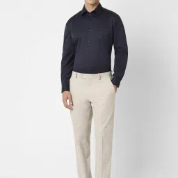 Van Heusen Navy Cotton Regular Fit Texture Shirt image 5
