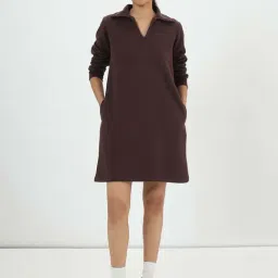 Femmella Brown Cotton Regular Fit Dress-picture-27