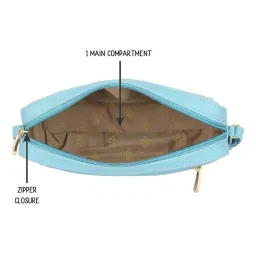 Baggit Blue Textured Small Cross Body Bag image 5