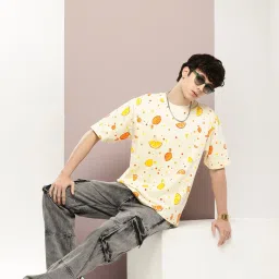 Dillinger White Cotton Loose Fit Printed T-Shirt image 5