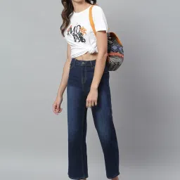 Kotty Blue Cotton Lycra Solid Jeans image 5