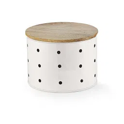 HAZEL White Galvanized metal Storage Container image 5