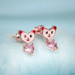 GIVA 925 Silver Rose Gold Joyful Boo Earrings-picture-39