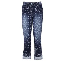 Cutecumber Kids Navy Printed Jeans-image-68