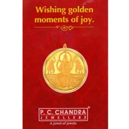 P.C. Chandra Jewellers 22k (916) 5gm Yellow Gold Laxmi Ji Coin Pendant-picture-36