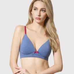 Van Heusen Blue Full Coverage Padded Plunge Bra-picture-14