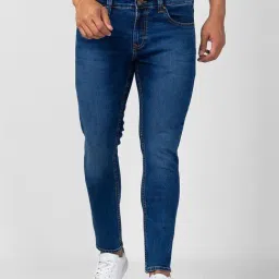 Spykar Mid Blue Cotton Slim Fit Jeans-picture-43