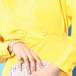 KASSUALLY Yellow Regular Fit A Line Dress image 5
