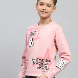 Monte Carlo Boys Peach Cotton Blend Printed Sweatshirt image 5