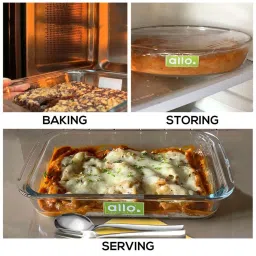 allo Borosilicate Rectangle Glass Baking Dish, Baking Tray, Oven and Microwave Safe image 5