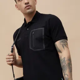 Bossini Black Regular Fit Polo T-Shirt image 5