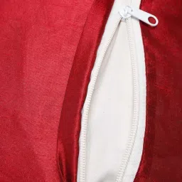 HOSTA HOMES Maroon Polyester Velvet Embellished Cushion Covers - Set of 2 image 5